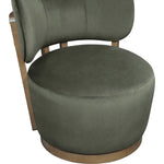 Elara Velvet Upholstered Swivel Accent Chair in Green