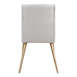 Eleanor Linen Textured Fabric Upholstered Dining Chair in Cream