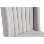 Eleanor Linen Textured Fabric Upholstered Dining Chair in Cream