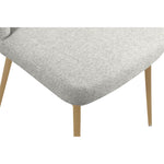 Eleanor Linen Textured Fabric Upholstered Dining Chair in Cream