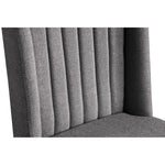 Eleanor Linen Textured Fabric Upholstered Dining Chair in Grey