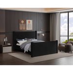 Elias Velvet Upholstered King Bed in Black