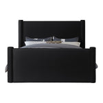 Elias Velvet Upholstered King Bed in Black