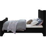 Elias Velvet Upholstered King Bed in Black