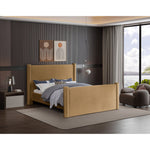 Elias Velvet Upholstered Queen Bed in Saddle