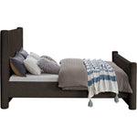 Elias Boucle Fabric Upholstered King Bed in Brown