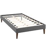 Tessie King Fabric Bed Frame in Gray