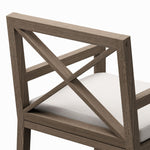Northlake Outdoor Teak Dining Armchair in Weathered Gray