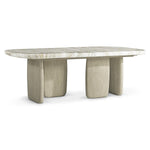 Arcadia Oval Faux Stone Dining Table with Leaf