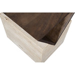Opus Travertine End Table in Brown
