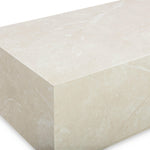 Romy 47" Coffee Table in Cream Travertine