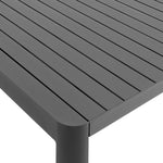 Tahoe Outdoor Aluminum Extendable Dining Table in Gray