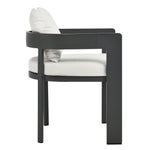 Tahoe Outdoor Aluminum Dining Chair in Gray White