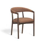 Vina Vegan Leather Dining Chair in Brown