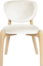 Velora Velvet Dining Chair in Cream