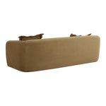 Lou 91" Velvet Sofa in Cafe Au Lait
