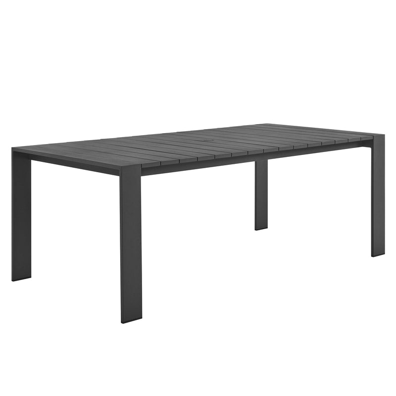 Tahoe Rectangular Outdoor Aluminum Dining Table in Gray