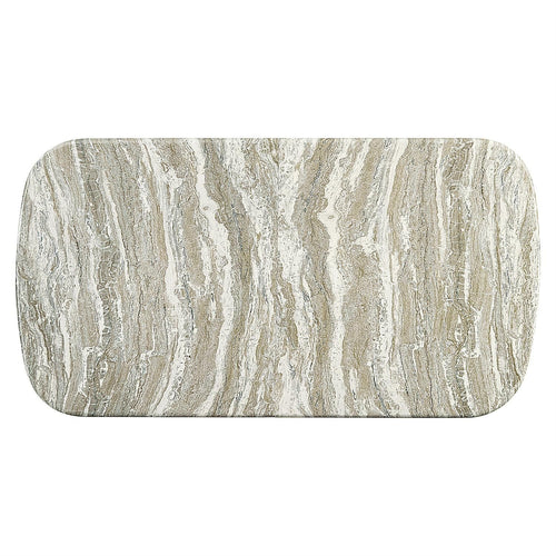 Arcadia Oval Faux Stone Dining Table with Leaf