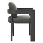 Tahoe Outdoor Aluminum Dining Chair in Gray Charcoal