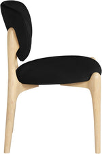 Velora Velvet Dining Chair in Black
