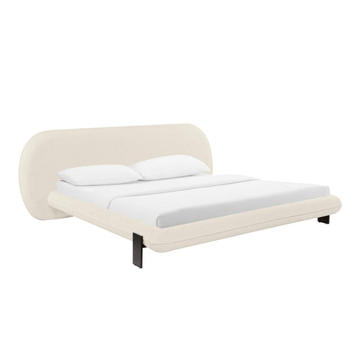 Ophelia Faux Wool King Bed in Cream
