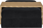 Woodra Velvet Coffee Table / Ottoman in Black