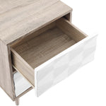 Vespera 2-Drawer Nightstand in Oak White