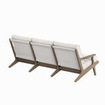 Saratoga Outdoor Teak Sofa in Weathered Gray