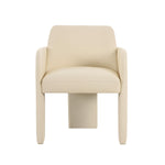 Leo Vegan Leather Dining Chair in Cream
