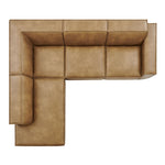 Restore 4-Piece Vegan Leather Sectional in Toast