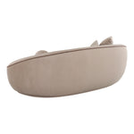 Jenny 98.5" Faux Mohair Sofa in Taupe