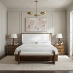 Tiberio Linen Bed - King in Brown