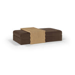 Woodra Velvet Coffee Table / Ottoman in Brown