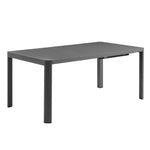 Tahoe Outdoor Aluminum Extendable Dining Table in Gray