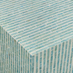Earl 48" Shell Coffee Table in Light Blue