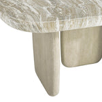 Arcadia Oval Faux Stone Dining Table with Leaf