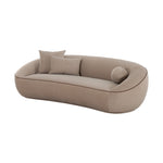 Jenny 98.5" Faux Mohair Sofa in Taupe