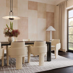 Leo Vegan Leather Dining Chair in Cream