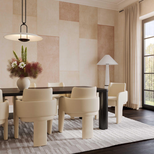 Leo Vegan Leather Dining Chair in Cream
