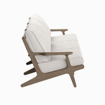Saratoga Outdoor Teak Sofa in Weathered Gray