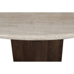 Pietra 48" Travertine Dining Table in Brown