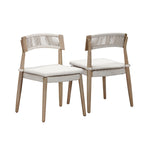 Gata Outdoor Dining Chair - Set of 2 in Cream