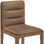 Ellis Vegan Leather Dining Chair in Brown