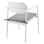Aeris Stackable Outdoor Aluminum Dining Armchair Set of 2 in White