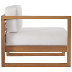 Upland Outdoor Teak Wood 4-Piece Furniture Set in Natural White