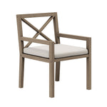 Northlake Outdoor Teak Dining Armchair in Pebble