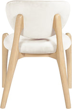 Velora Velvet Dining Chair in Cream