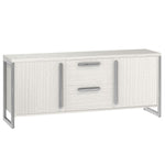 Stratum Polished Nickel & Wood Buffet