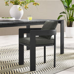 Tahoe Outdoor Aluminum Dining Chair in Gray Charcoal