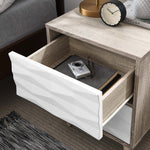Vespera 2-Drawer Nightstand in Oak White
